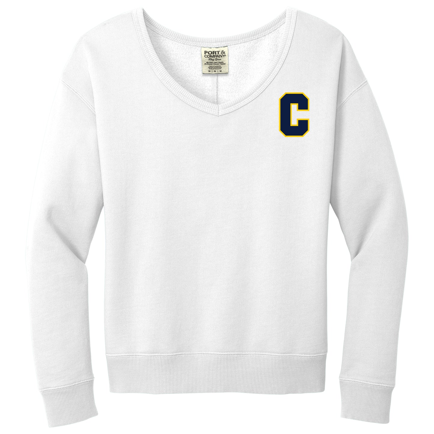 Ladies Beach Wash® Garment-Dyed V-Neck Sweatshirt