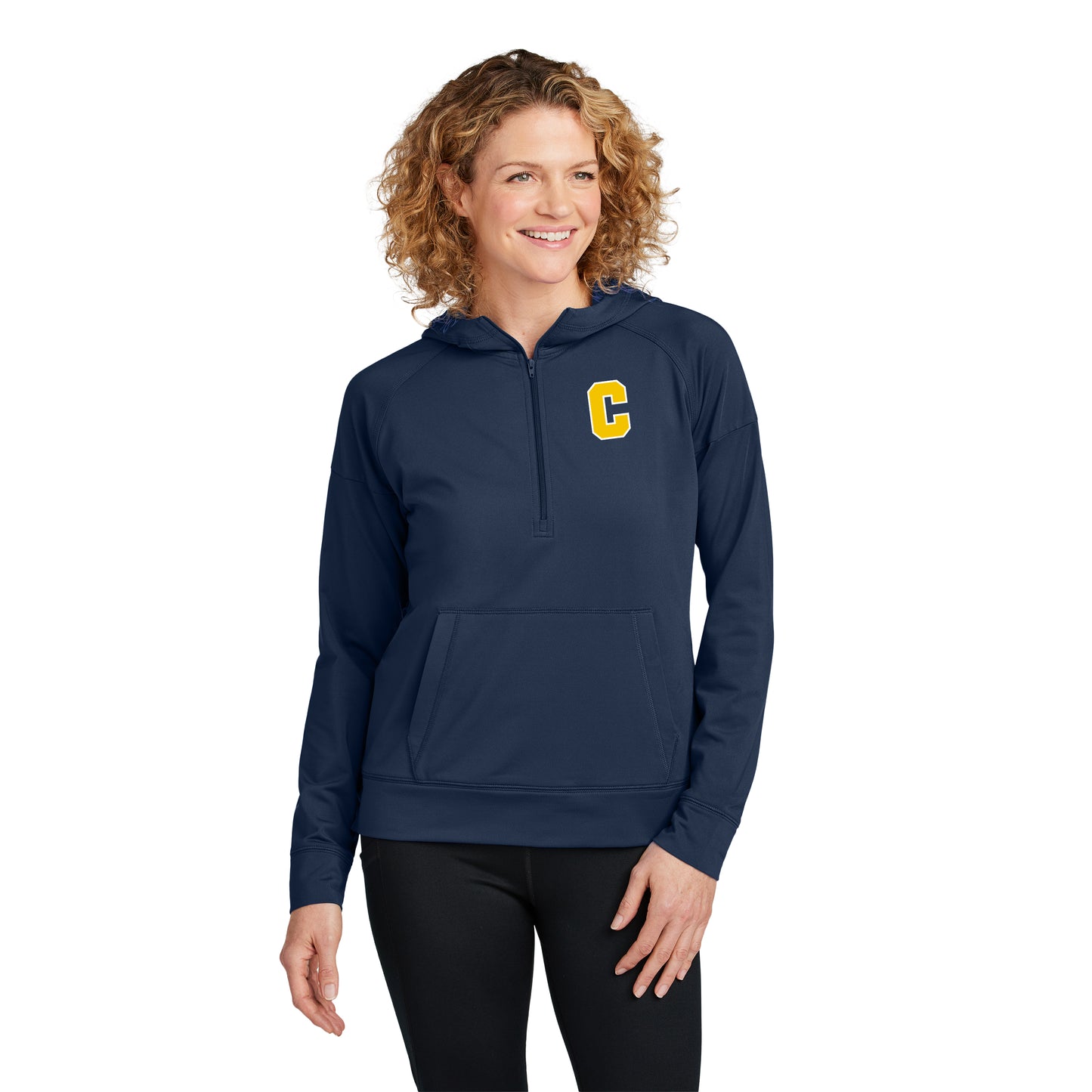 Sport-Tek® Women's Sport-Wick® Stretch 1/2-Zip Hoodie