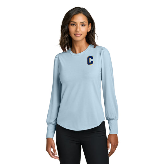 Mercer+Mettle Women’s Stretch Jersey Long Sleeve Blouson Top
