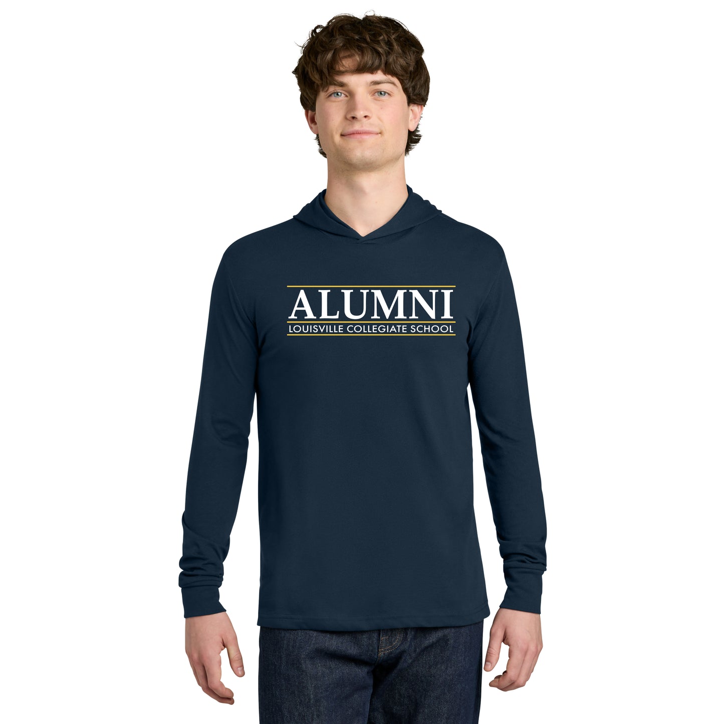 Next Level Apparel CVC Long Sleeve Hooded T-Shirt